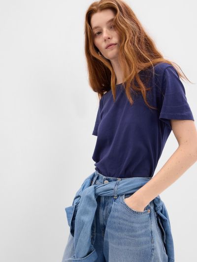 Μπλε Vintage Μπλούζα από 100% Οργανικό Βαμβάκι-795346003