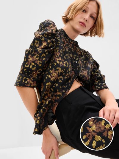 Puff Sleeve Shirt-484561000