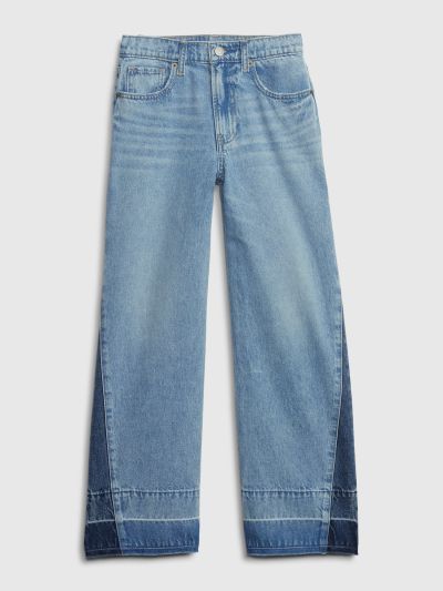 Μπλε Παιδικό Low Stride Patchwork Jean Παντελόνι με Washwell-600956000