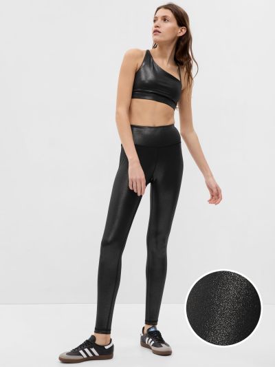 Μαύρο GapFit Ανακυκλωμένο High Rise Power Full Length Legging Κολάν-513479000