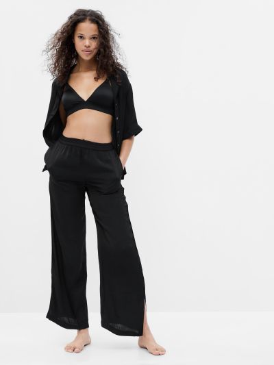 Σατέν Wide Leg PJ Παντελόνι Πυτζάμας-540870000