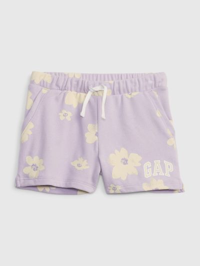 Μωβ Παιδικό Gap Logo Pull-On Σορτς-602619000