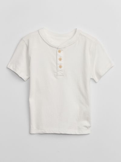 Άσπρη babyGap Henley Μπλούζα-597170006