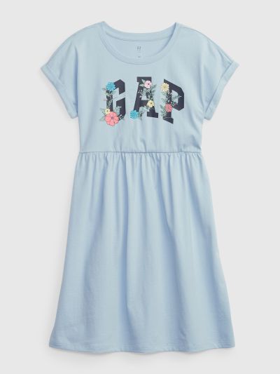 Μπλε Παιδικό Gap Logo Jersey Φόρεμα-610802001