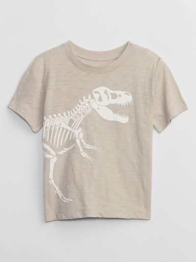Μπεζ babyGap Graphic Μπλούζα-597214001
