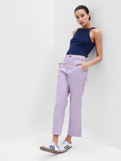 High Rise Girlfriend Utility Khakis Παντελόνι με Washwell-595474002