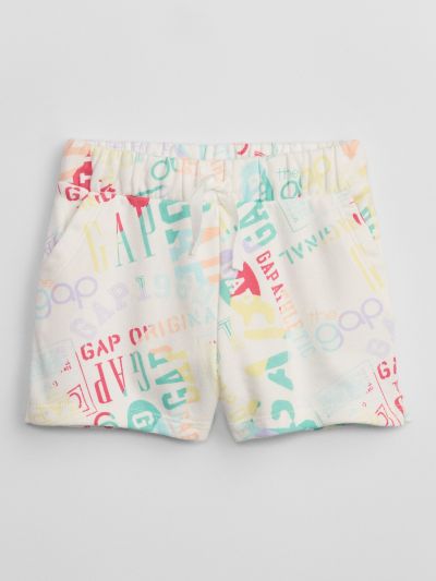 Άσπρο BabyGap Logo Print Pull-On Σορτς-552010000