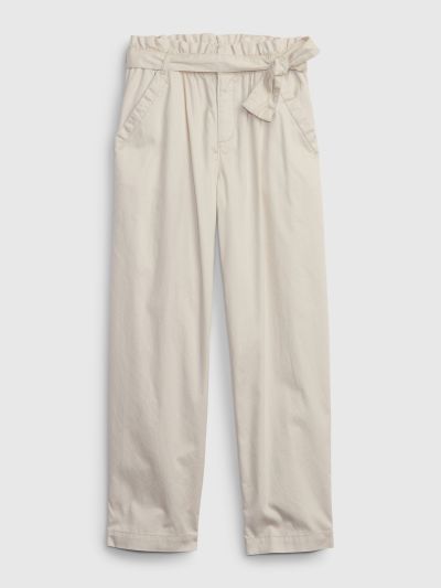 Μπεζ Παιδικό Twill Παντελόνι με Washwell-602341003