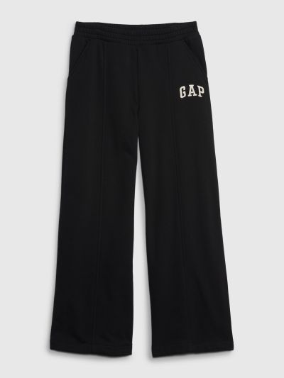 Μαύρο Παιδικό Gap Logo Wide-Leg Παντελόνι Φόρμας-601278001