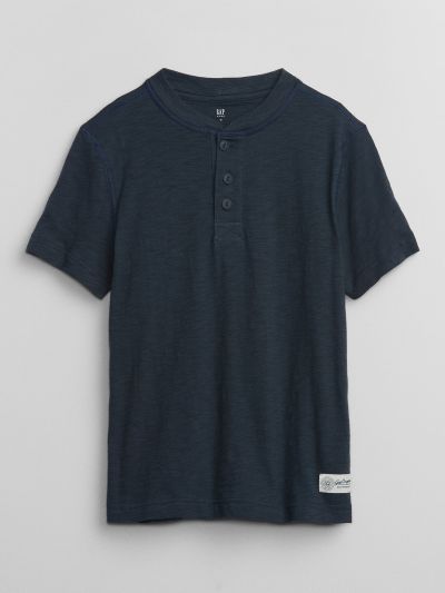 Μπλε Παιδική Henley Μπλούζα-597786003