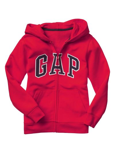 Κόκκινο Παιδικό Gap Logo Zip Φούτερ με Κουκούλα-346069023