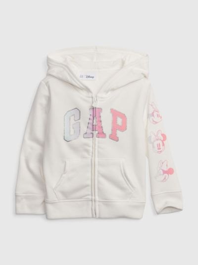 Άσπρο ΒabyGap | Disney Minnie Mouse Zip Φούτερ-551962000