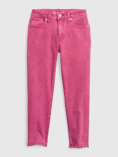 Ροζ Παιδικό Mid Rise Girlfriend Jean Παντελόνι με Washwell-601043000