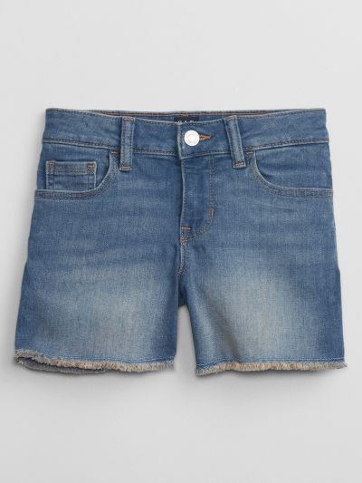 Μπλε Παιδική Mid Rise Midi Denim Σορτς με Washwell-594028001