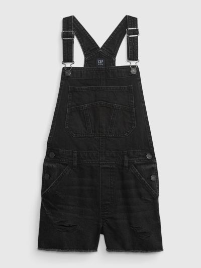 Μαύρο Παιδικό Denim Shortall με Washwell-600992000