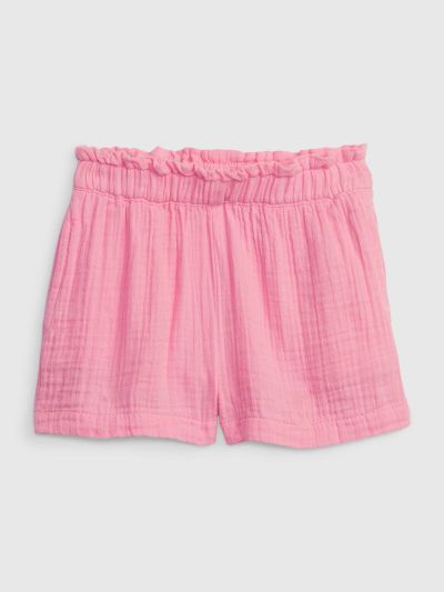 Ροζ Νηπιακό Crinkle Gauze Pull-On Σορτς-602057003