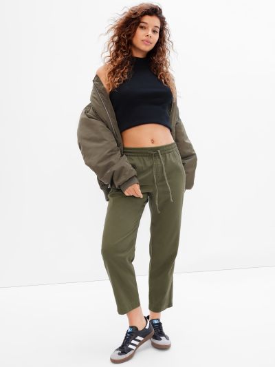 Twill Easy Pants with Washwell-464639000