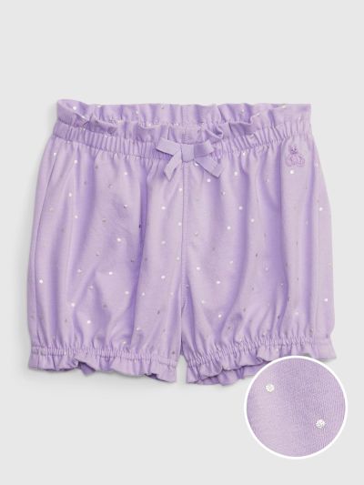 Μωβ Βρεφικό 100% Οργανικό Βαμβάκι Mix and Match Pull-On Σορτς-600570006