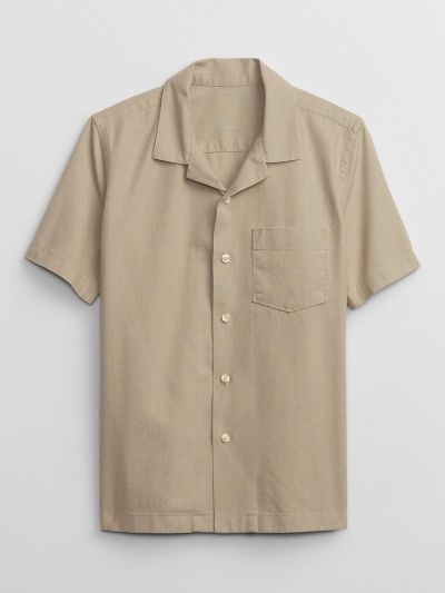Παιδικό Poplin Resort Collar Πουκάμισο-602655001