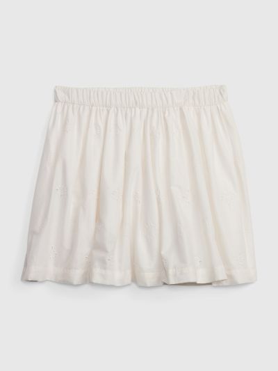 Άσπρη Παιδική Pull-On Φούστα-601069002