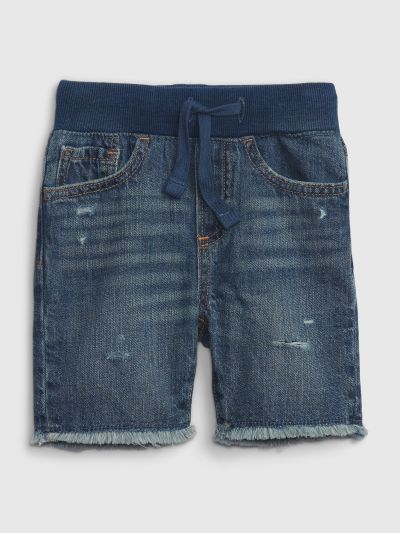 Μπλε Νηπιακό Pull-On Denim Σορτς με Washwell-593403000