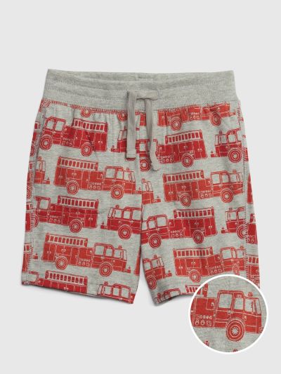 Κόκκινο Νηπιακό Mix and Match Printed Σορτς από 100% Οργανικό Βαμβάκι-824589011
