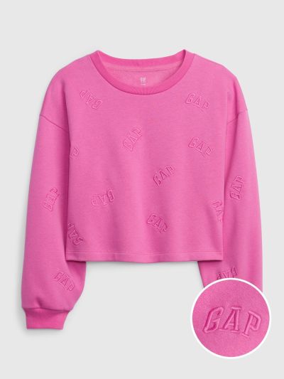 Ροζ Παιδικό Gap Logo Φούτερ-601289002