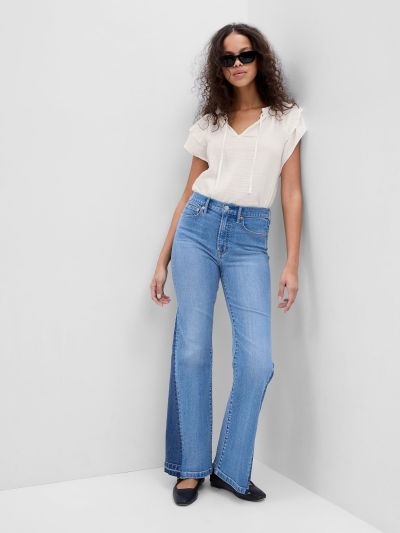 Άσπρο Crinkle Gauze Flutter Sleeve Τοπ-591956002
