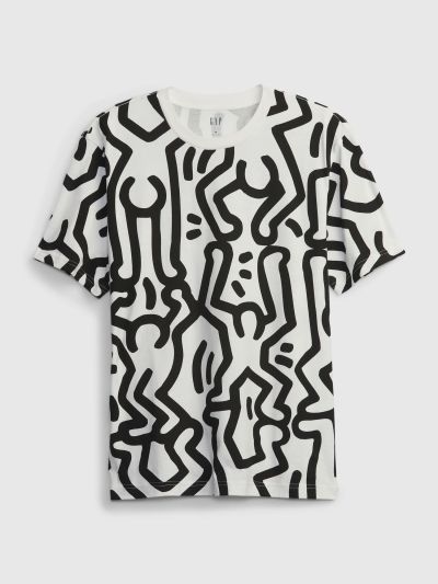 Άσπρη Gap × Keith Haring Graphic Μπλούζα-586322003