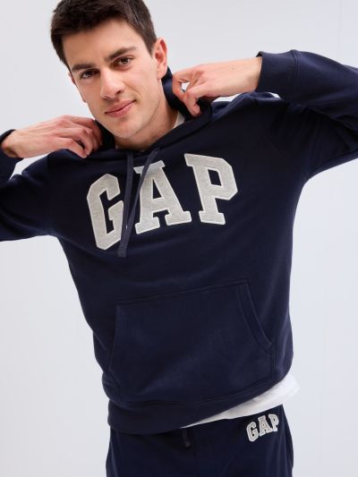 Μπλε Gap Logo Φούτερ με Κουκούλα-510981052