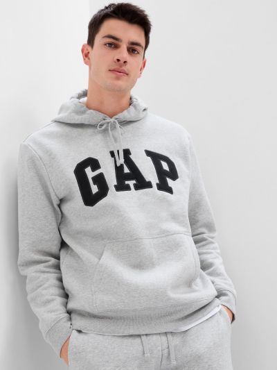 Γκρι Gap Logo Φούτερ με Κουκούλα-510981002