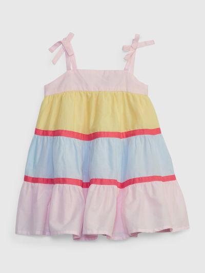 Multi Βρεφικό Colorblock Tiered Φόρεμα-669361000