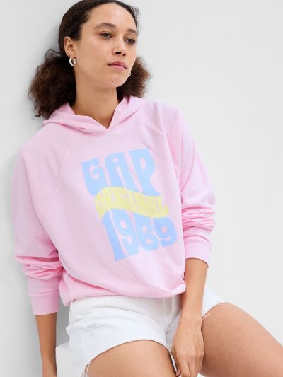Ροζ Vintage Soft Capsule Logo Boyfriend Φούτερ-616948000