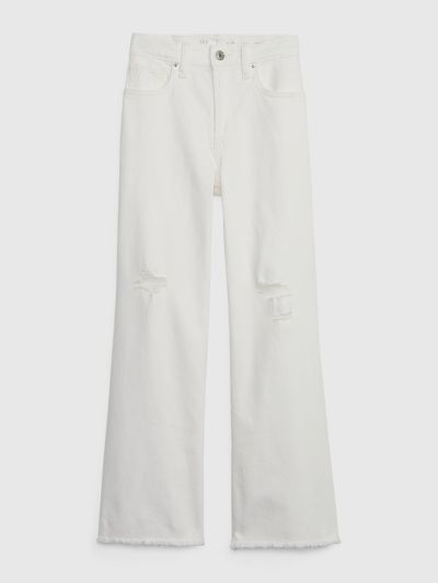 Άσπρο Παιδικό Low Stride Jean Παντελόνι με Washwell-601053000