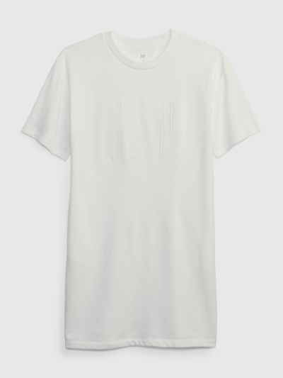 Άσπρο Παιδικό Gap Logo T-Shirt Φορέμα-637022001
