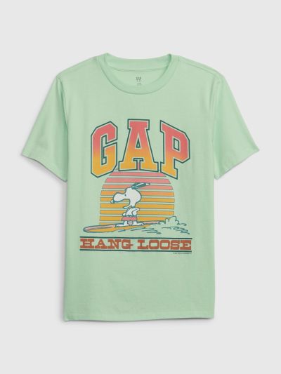 Πράσινη Παιδική Peanuts Graphic Μπλούζα-712213001