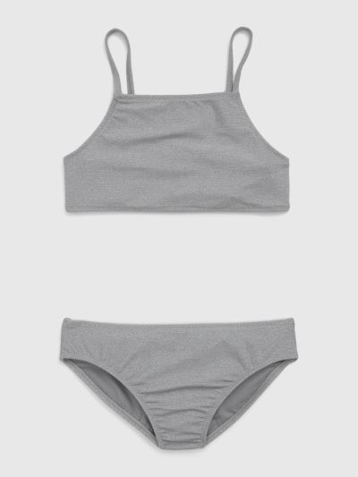 Γκρι Παιδικό High-Neck Μαγιό Μπικίνι-714348000