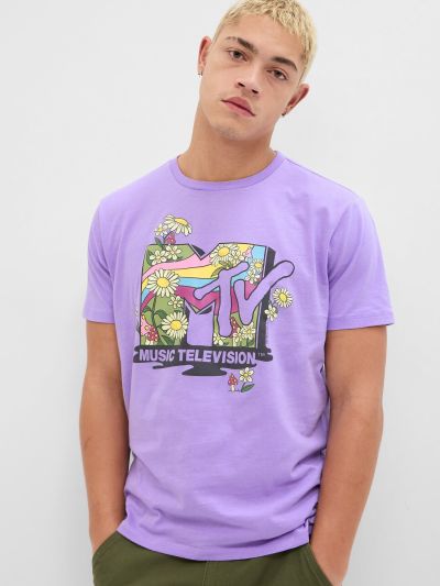 Μωβ MTV Graphic Μπλούζα-673594000