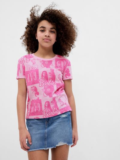 Μωβ Gap × Barbie™ Παιδική 100% Οργανικό Βαμβάκι Logo Graphic Μπλούζα-670521001