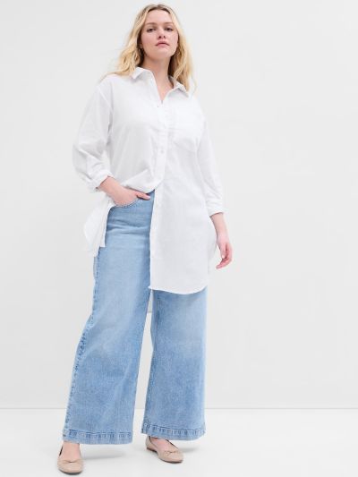 Oversized Λινή Τουνίκ Πουκαμίσα-663134001