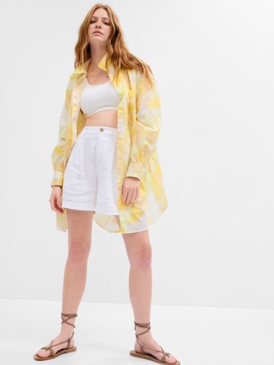 Oversized Λινή Τουνίκ Πουκαμίσα-663134005