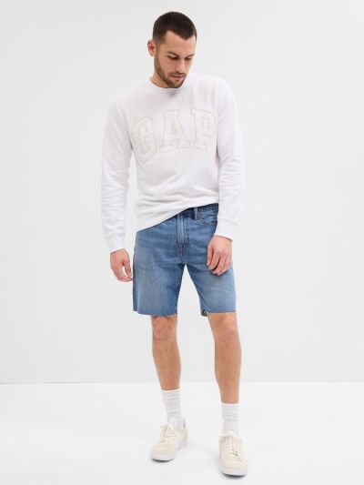 Μπλε Straight Denim Σορτς με Washwell-602502000