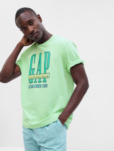 Πράσινη Gap Tall Logo Μπλούζα-664006002
