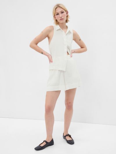 Linen-Blend Shirt-626349001