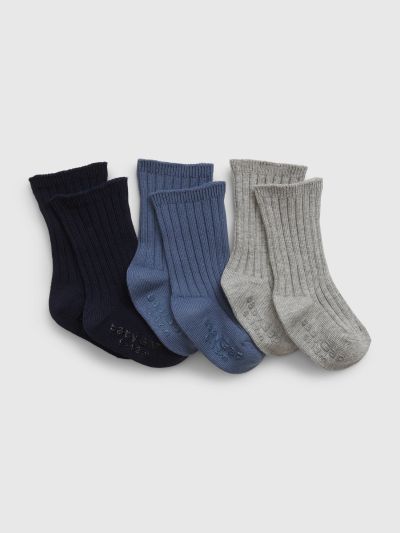 Μπλε Βρεφικές First Favorites Crew Κάλτσες (3-Pack)-779898002
