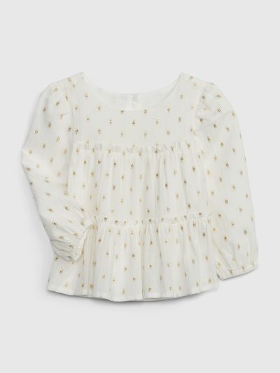 Άσπρο Βρεφικό Metallic Dot Τοπ-783751000
