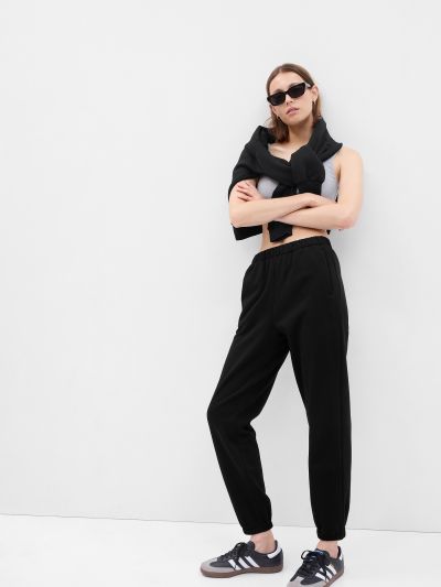 Μαύρο High Rise Boyfriend Jogger Παντελόνι-765568007