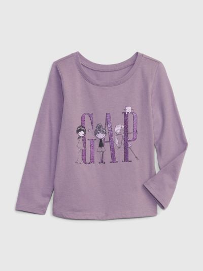 Μωβ babyGap Graphic Μπλούζα-794151000