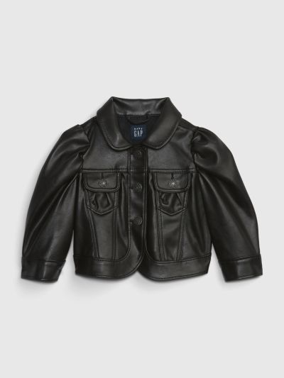 Multi Βρεφικό Puff Sleeve Faux-Leather Μπουφάν-783753000