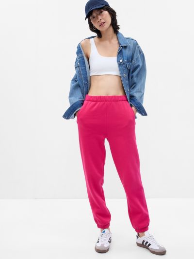 Ροζ High Rise Boyfriend Jogger Παντελόνι-765568002